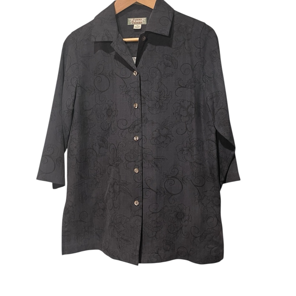 Tommy Bahama Charcoal Floral Shirt
